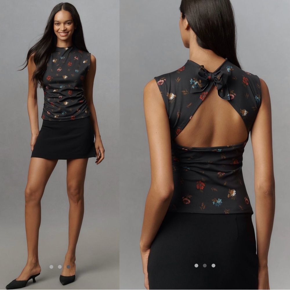 Maeve bow back muscle top